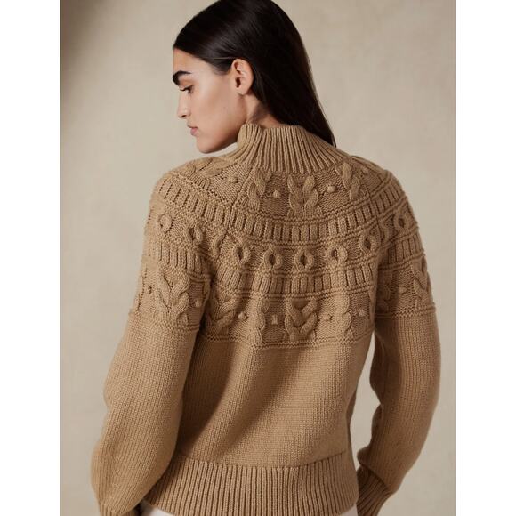 Banana Republic Preppy Couronne Sweater Beige Size Small - Picture 4 of 10